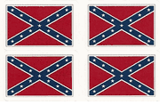 Confederate Flag Sticker - sheet of 50