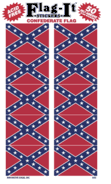 Confederate Flag Stickers - 50 per package
