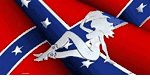 Confederate Flag With Cowgirl Mudflap