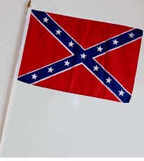 Confederate Stick Flag 12"x18" 