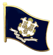 Connecticut Flag Lapel Pin - Single