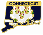Connecticut Map Lapel Pin- Updated Version