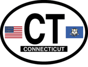Connecticut Flag It Oval Decal