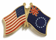 Cook Island Flag Lapel Pin - Double