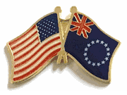 Cook Island Flag Lapel Pin - Double