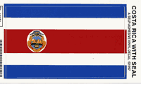 Costa Rica Flag Decal Stickers