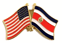 Costa Rica Flag Lapel Pin - Double