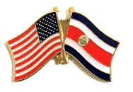 Costa Rica Flag Lapel Pin - Double