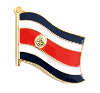 Costa Rica Flag Lapel Pin - Single