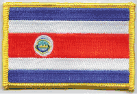 Costa Rica Flag Patch - Rectangle