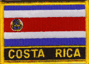 Costa Rica Flag Patch with Name