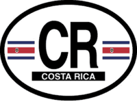 Costa Rica Flag It Oval Decal