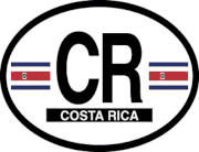Costa Rica Flag It Oval Decal