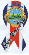 Costa Rican Pride Car Ribbon Magnet