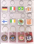 Country Flag Lucite Keyrings