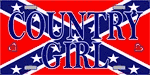 Country Girl on Confederate Flag