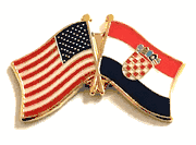 Croatia Flag Lapel Pin - Double
