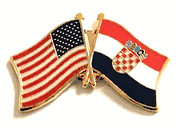 Croatia Flag Lapel Pin - Double