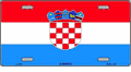 Croatia Flag License Plate