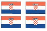 Croatian Flag Stickers - Sheets of 50