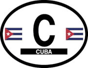 Cuba Flag It Oval Decal