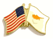 Cyprus Flag Lapen Pin - Double