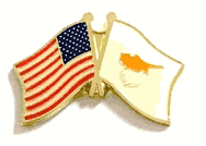 Cyprus Flag Lapen Pin - Double