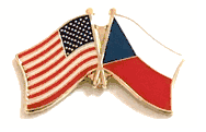 Czech Republic Flag Lapel Pin - Double
