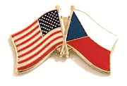 Czech Republic Flag Lapel Pin - Double