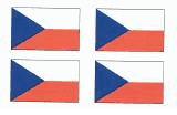 Czech Republic Flag Stickers - Sheet of 50
