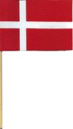 Danish Miniature Cotton Stick Flags 4"x6" 