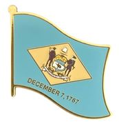 Delaware Flag Lapel Pin - Single