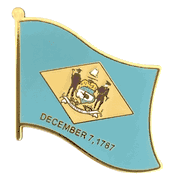 Delaware Flag Lapel Pin - Single