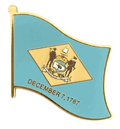 Delaware Flag Lapel Pin - Single