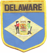 Delaware Flag Shield Patch