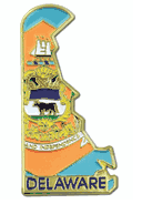 Delaware Map Lapel Pin - Updated Version