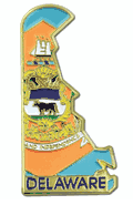 Delaware Map Lapel Pin - Updated Version