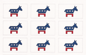 Democratic Donkey Flag Stickers