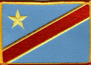 Democratic Republic of Congo Flag Patch - Rectangle