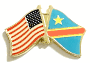 Democratic Republic of the Congo Lapel Pin - Double