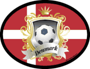 Denmark Soccer Flag It Oval Decal