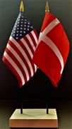 Denmark and US Flag Desk Set