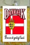 Denmark Car Windshield, Window or Mirror Mini Banner Flag - Style 2