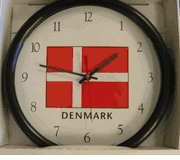 Denmark Flag Clock