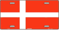Denmark Flag License Plate