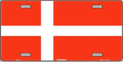 Denmark Flag License Plate