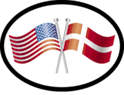 Denmark Friendship Flag-It Oval Decal