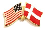 Denmark Lapel Pin - Double