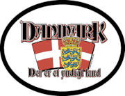 Denmark Motto Flag It Oval Decal