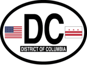 District of Columbia Flag It Oval Decal